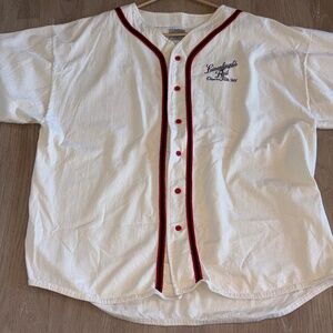 VTG Leinenkugel’s Red Beer Baseball Jersey Shirt Cream